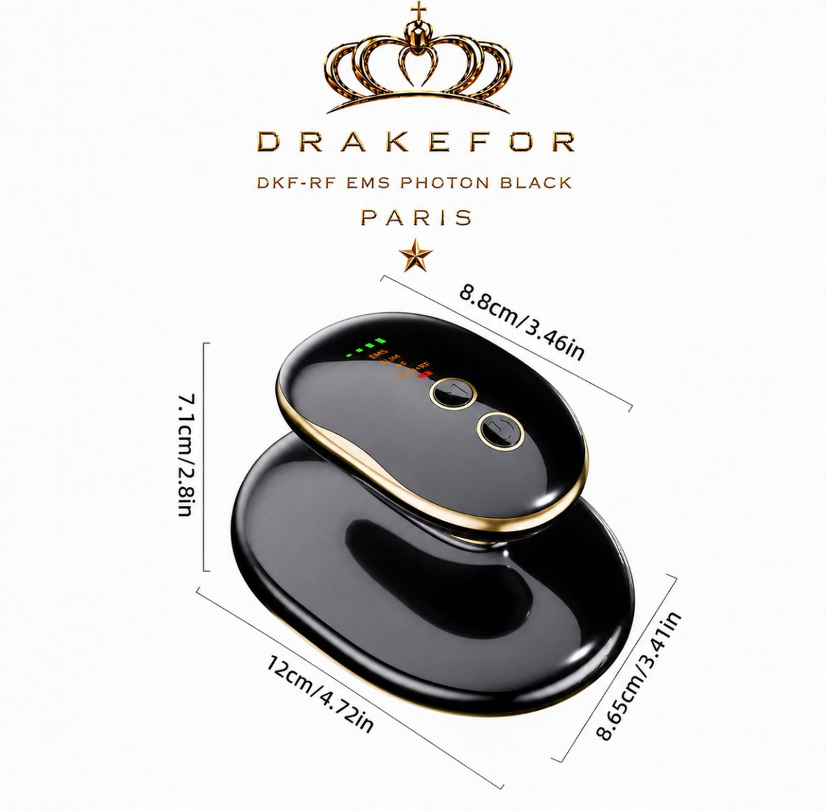 Dispositivo de modelado y reductor de grasa DKF-RF EMS Photon Black Paris
