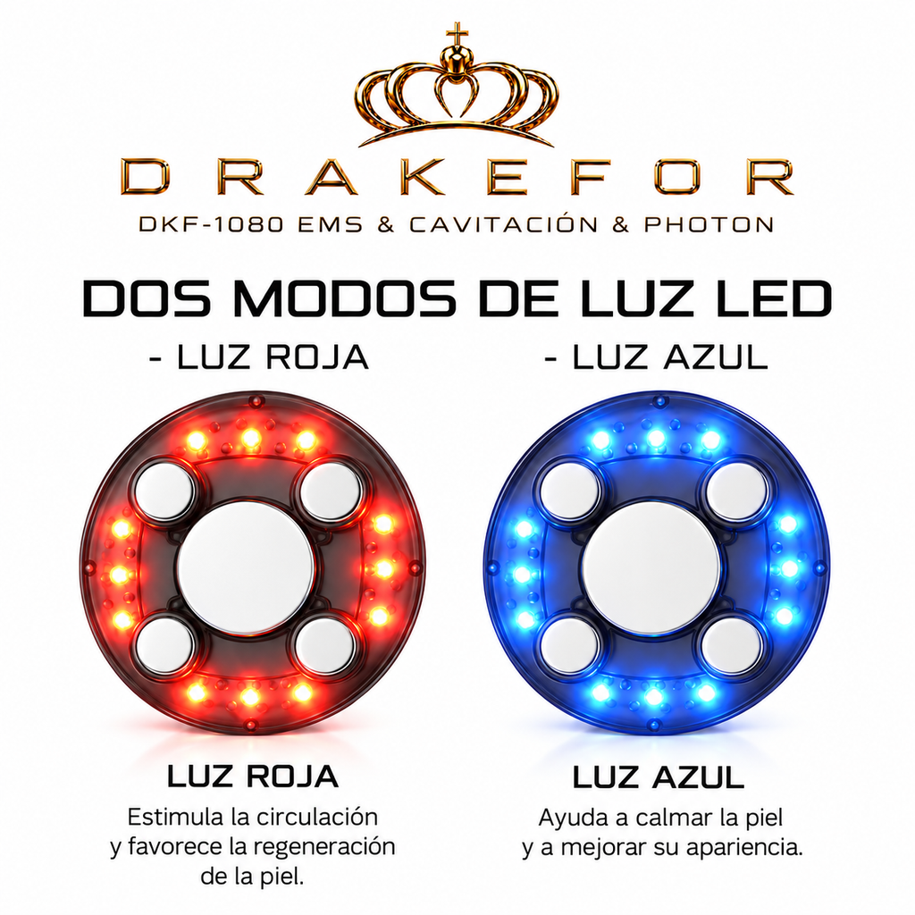 Drakefor DKF-1080 | Cuidado Corporal con Ultrasonidos, EMS y LED