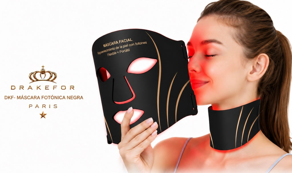 Máscara Fotónica LED de 7 Colores para Rostro y Cuello Drakefor