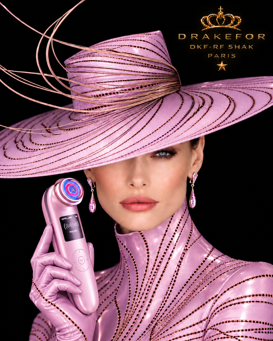 Dispositivo Inteligente DKF-NANOSKIN PINK | Radiofrecuencia, Fototerapia e Iones con App