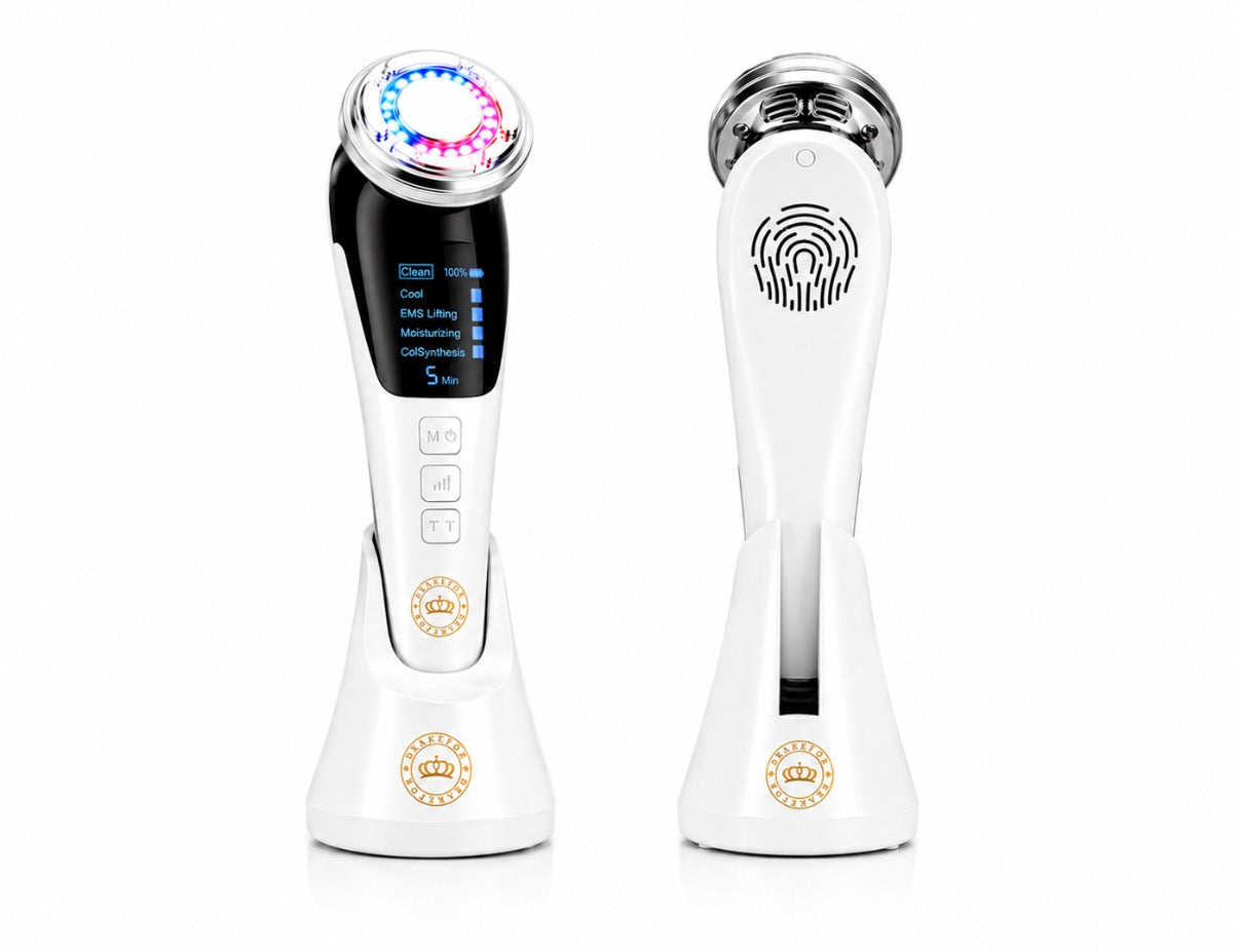 Lote 3 pz Drakefor DKF-QLINIQ A | Reestructurador Facial EMS + Iones + Fototerapia + Cremas Premium