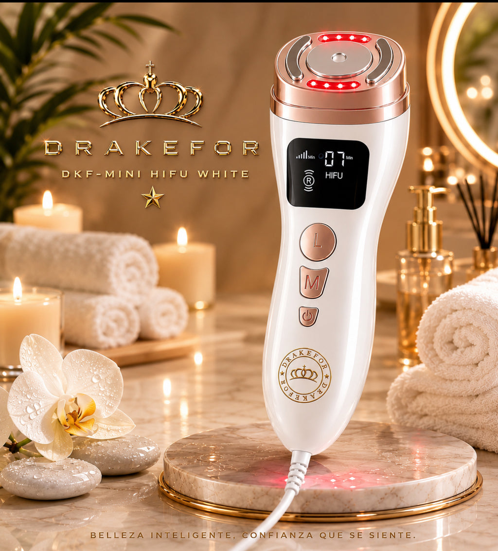 Dispositivo HIFU + RF + EMS Rejuvenecedor Facial Drakefor DKF-MINI HIFU RF LIGHT THERAPY HOME