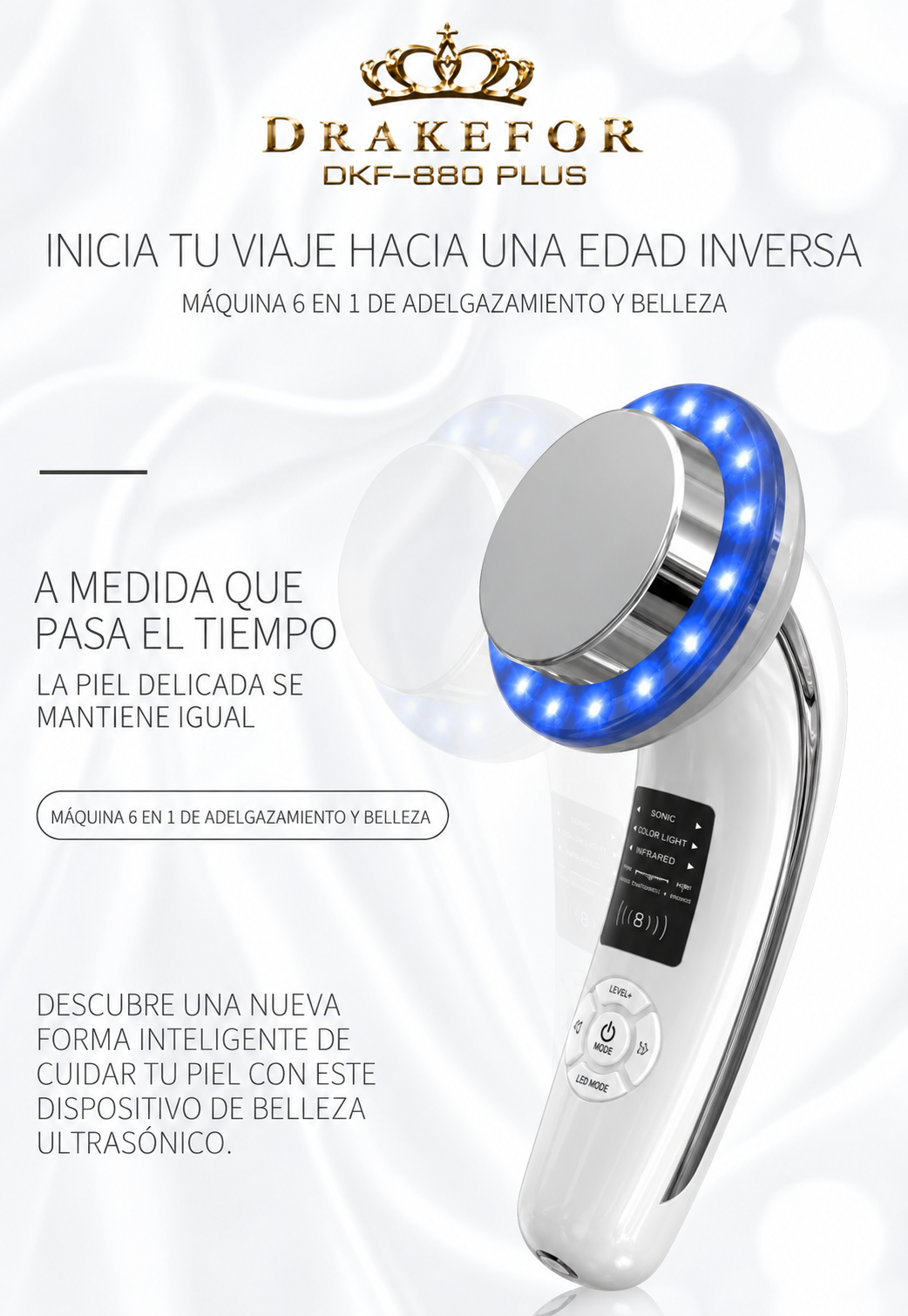 Drakefor DKF-880 X | Dispositivo Facial y Corporal 6 en 1