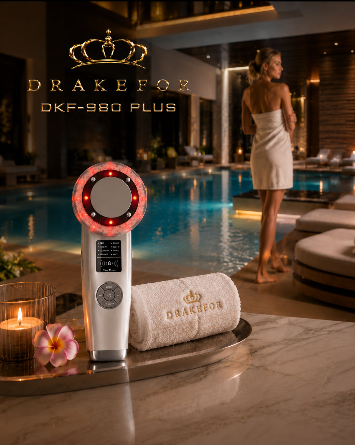 Dispositivo multifunción de belleza para el hogar 8 en 1 DKF-980 PLUS Drakefor