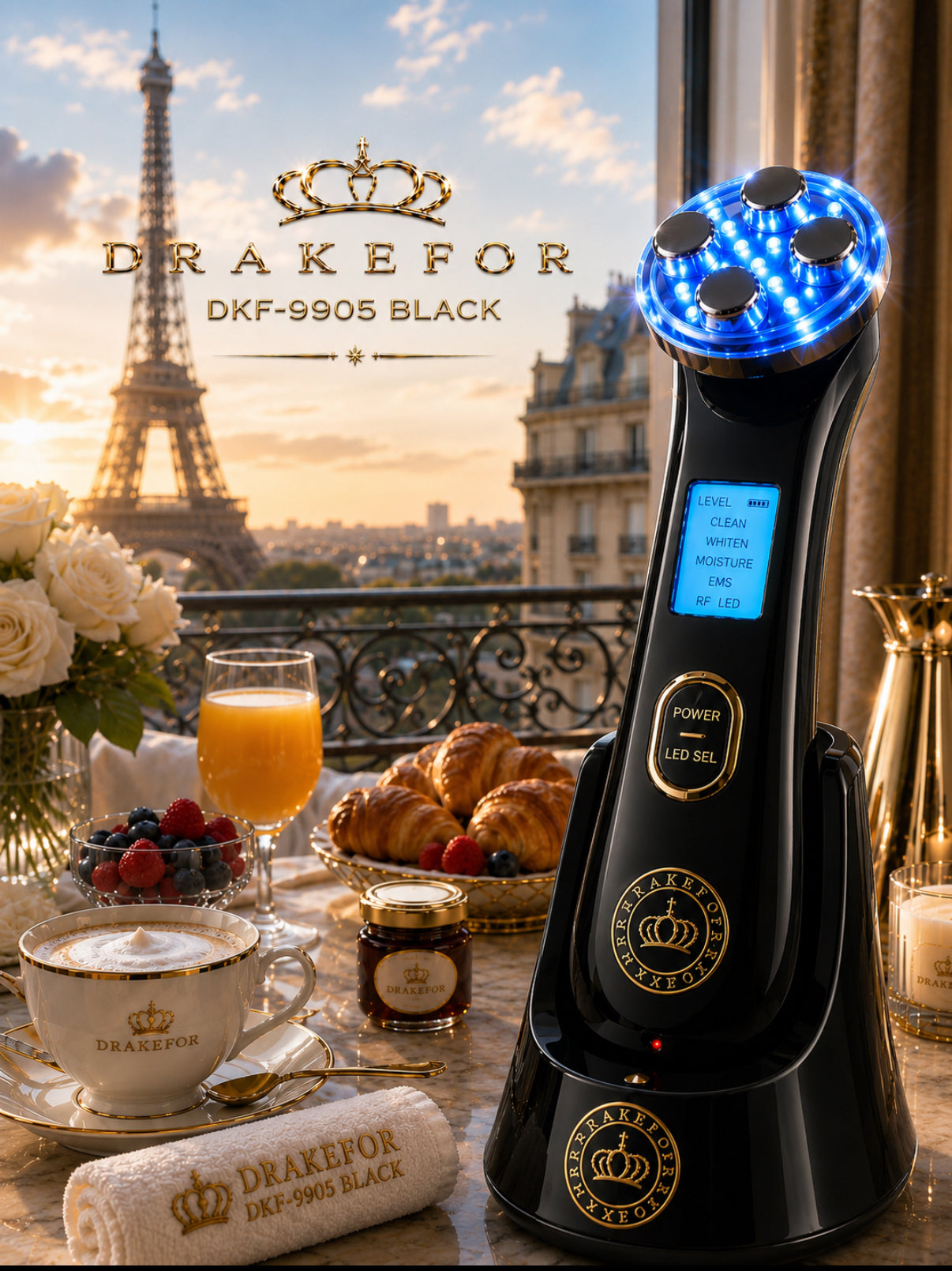 Radiofrecuencia facial y corporal de belleza Drakefor DKF-9905 BLACK LIMITED EDITION