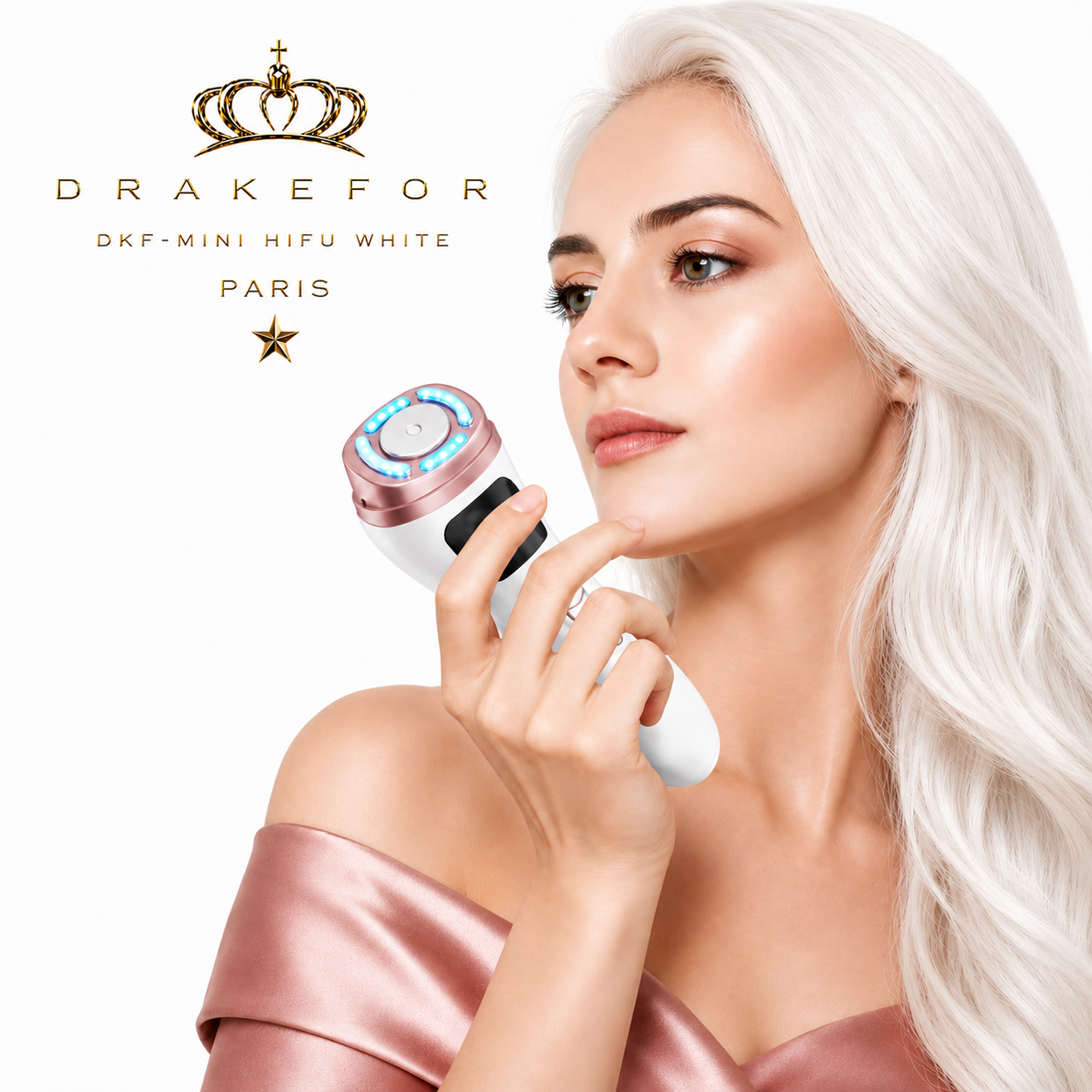 Dispositivo HIFU + RF + EMS Rejuvenecedor Facial Drakefor DKF-MINI HIFU RF LIGHT THERAPY HOME