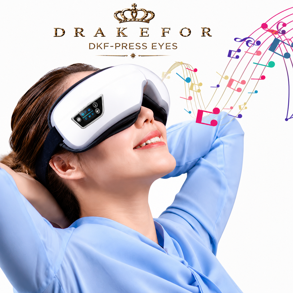 DKF-MASK PRESS IA relaxation glasses for facial-eye pressotherapy, Bluetooth music and Drakefor heat