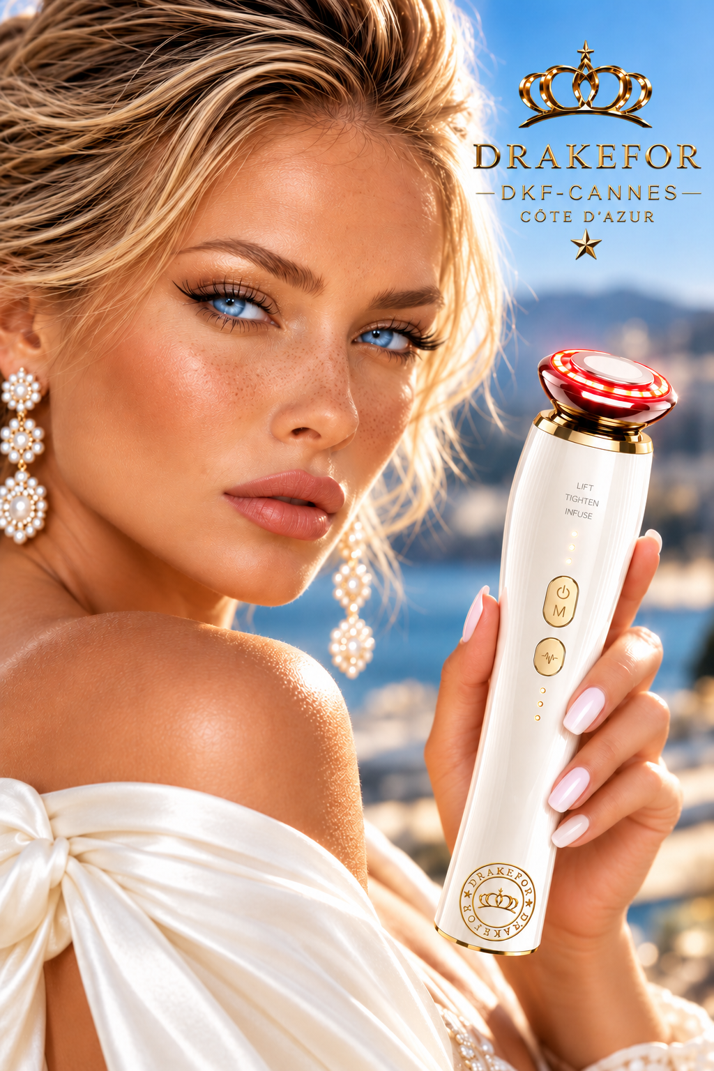 Dispositivo Facial de Microcorrientes con Cabezal 3D Drakefor Cannes Côte d’Azur