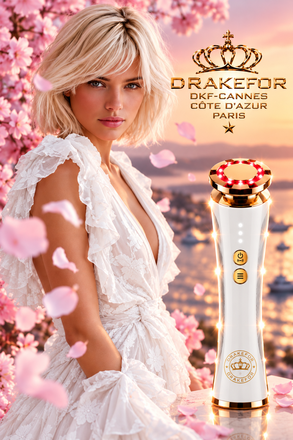 Dispositivo Facial de Microcorrientes con Cabezal 3D Drakefor Cannes Côte d’Azur