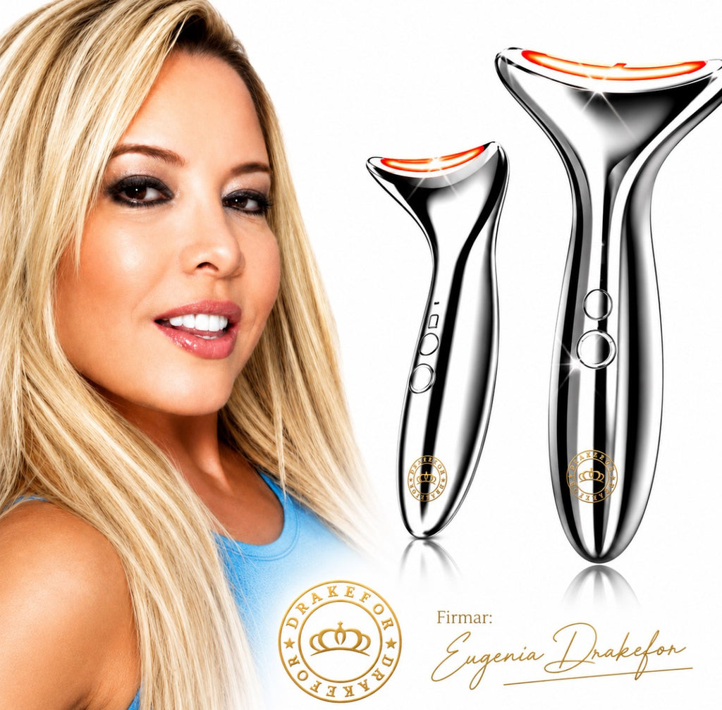 Dispositivo DKF Star Platinum Drakefor | EMS, RF, Iones y Fototerapia para Cuello y Cara