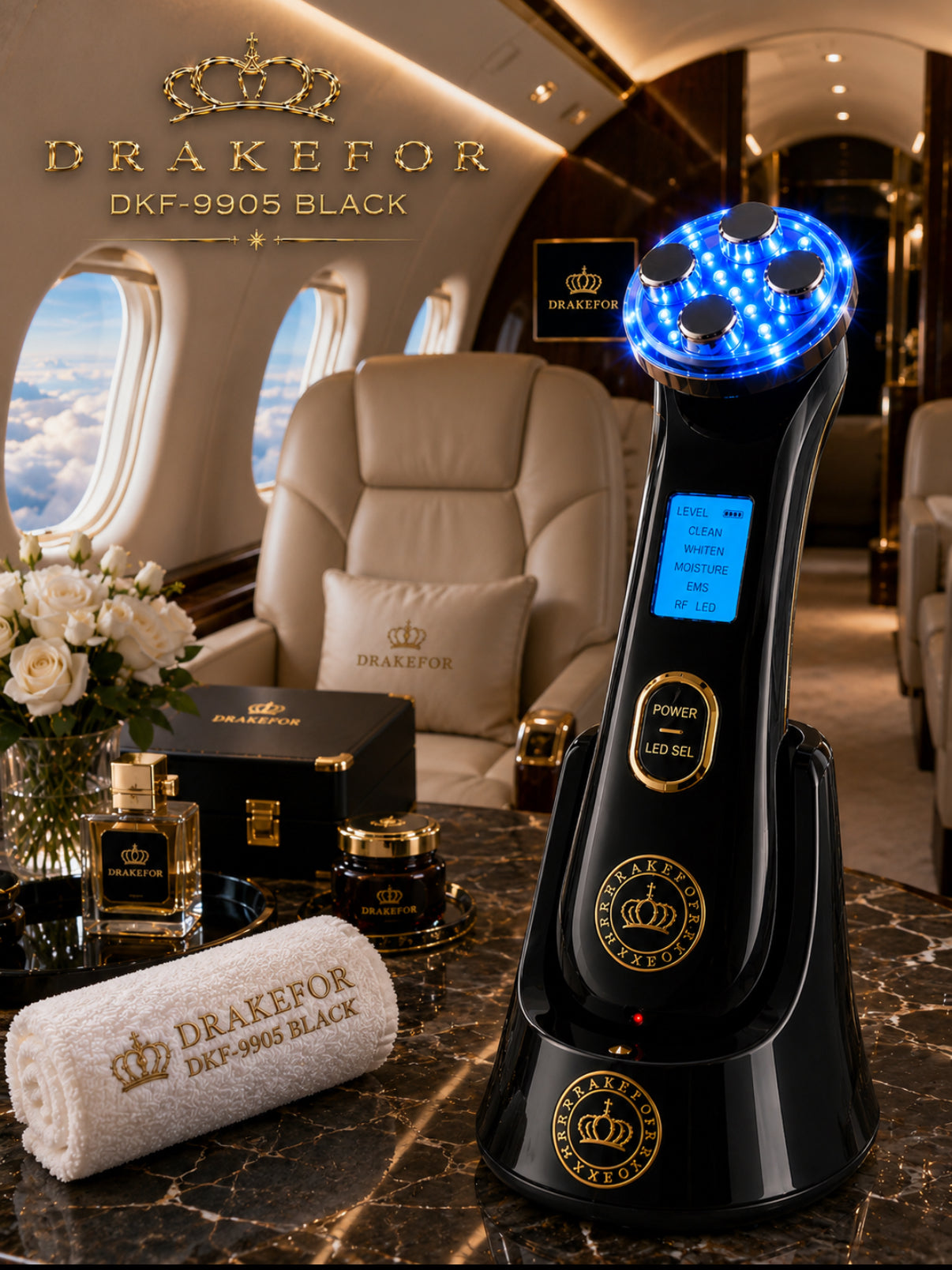Radiofrecuencia facial y corporal de belleza Drakefor DKF-9905 BLACK LIMITED EDITION