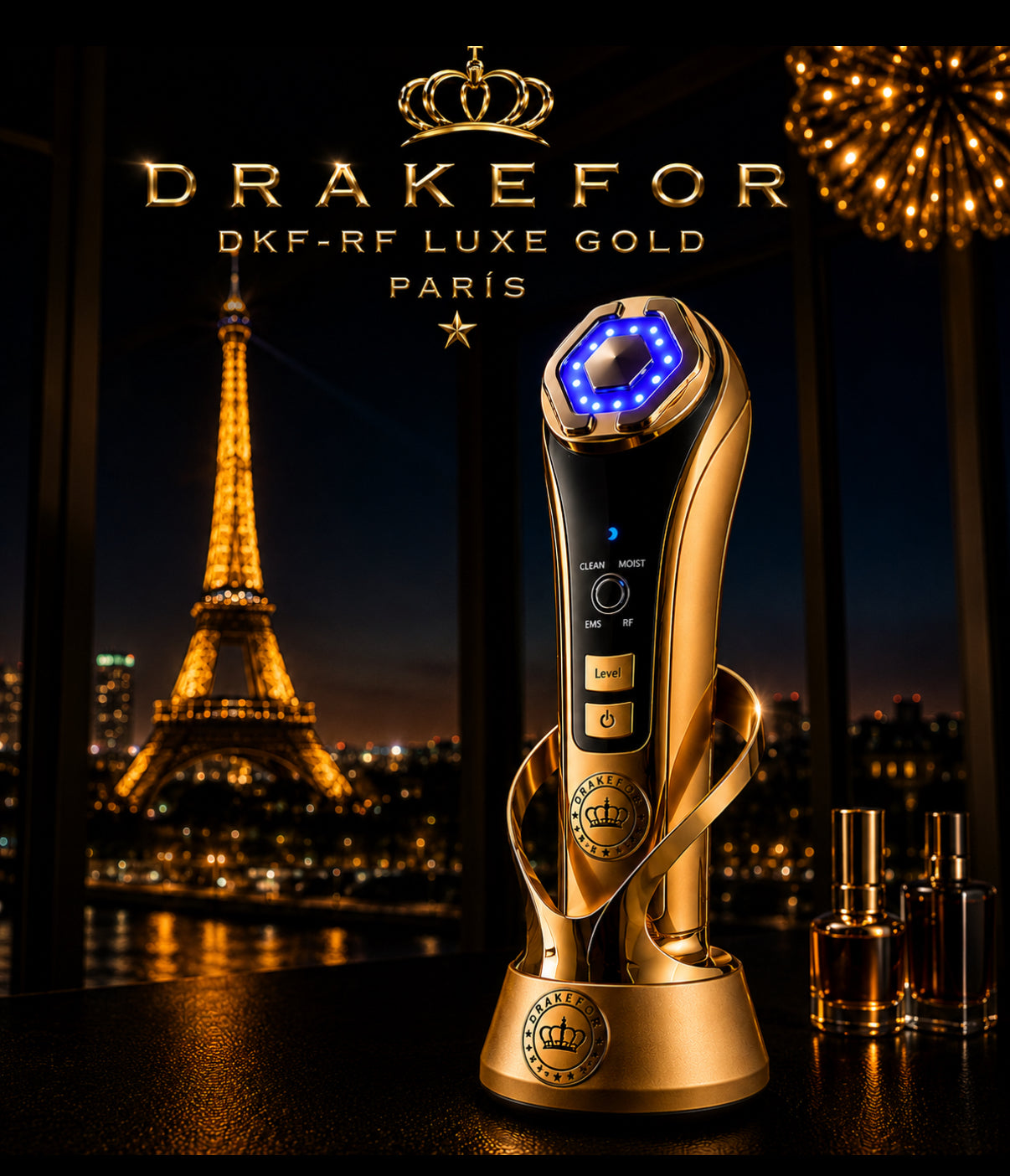 Dispositivo de Radiofrecuencia de Lujo DKF RF Luxe Gold | Lifting Facial y Antiedad