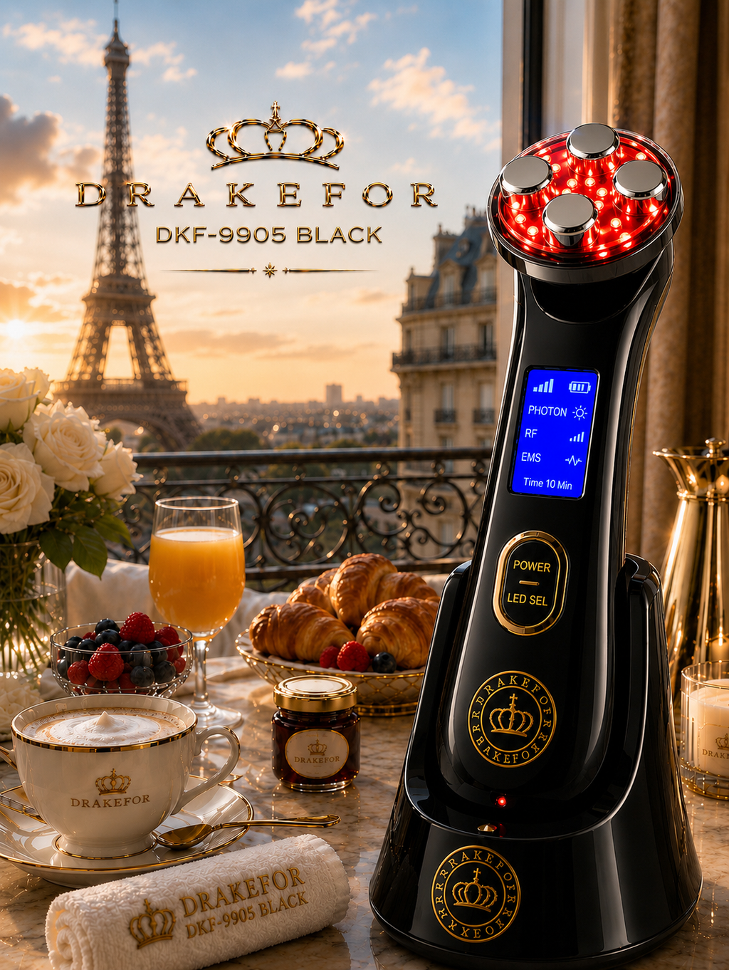Drakefor DKF-9905 BLACK LIMITED EDITION Facial and Body Beauty Radiofrequency