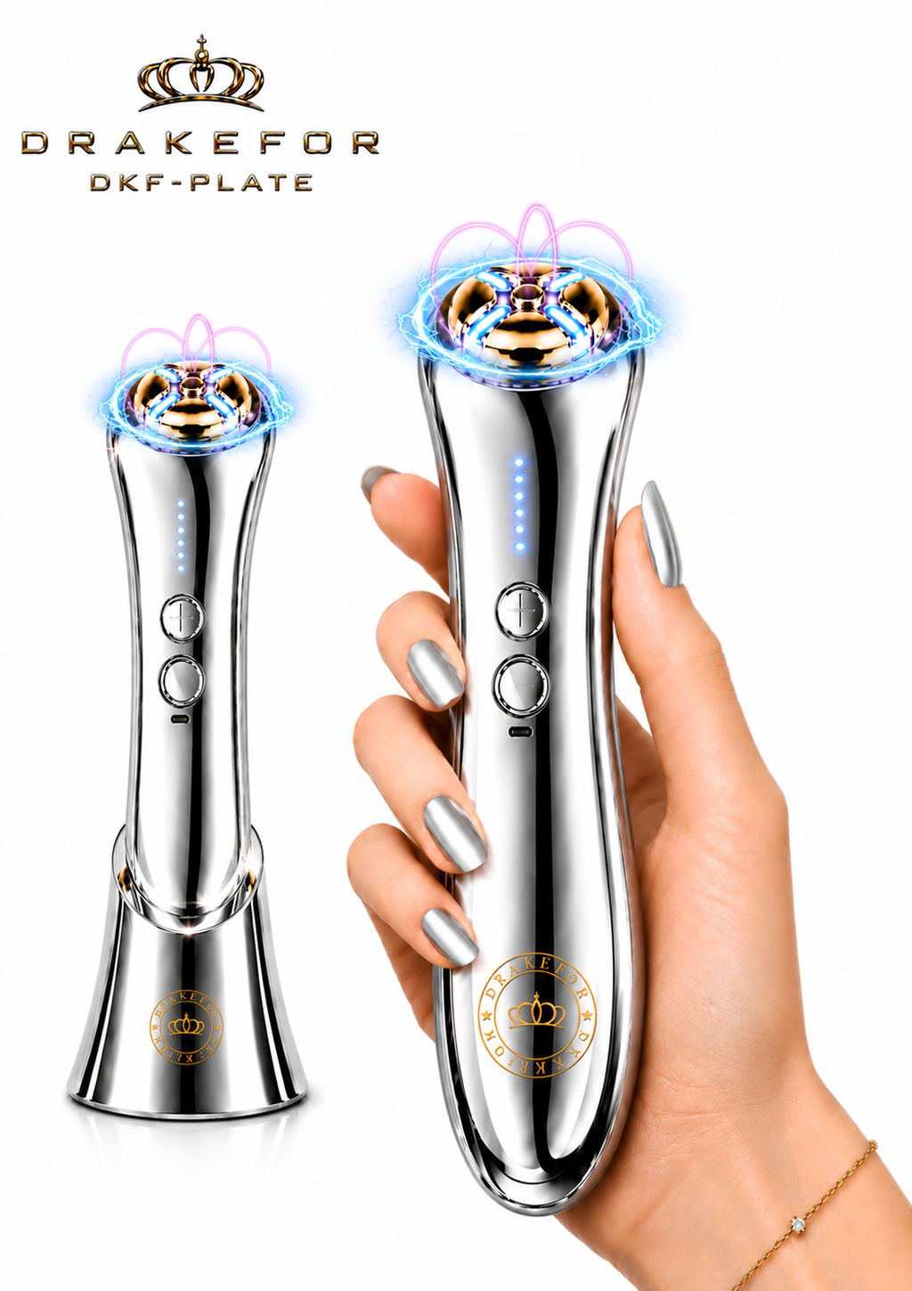 Dispositivo Belleza 7 en 1 DKF Star Plate Luxe | RF, EMS, Iones y Fototerapia Facial