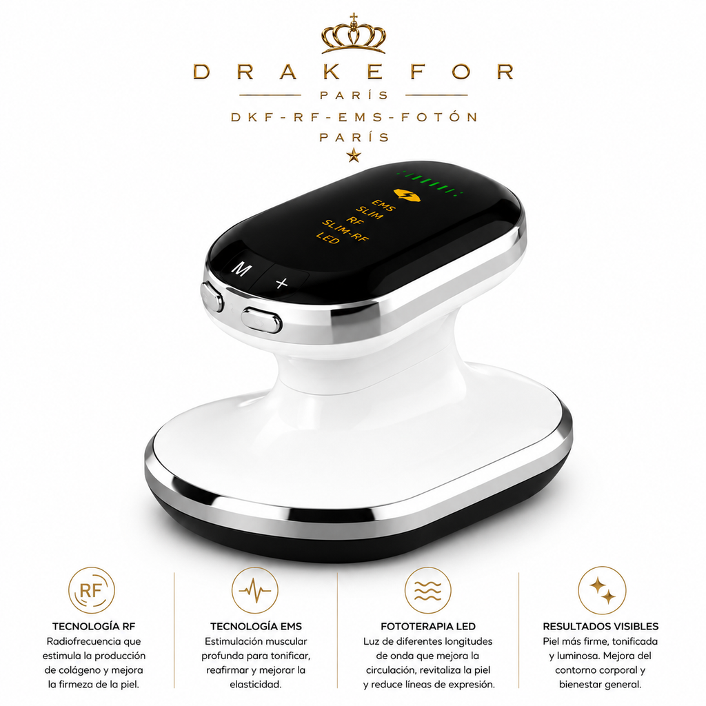 Dispositivo Anticelulítico RF + EMS + Fotón Corporal | Drakefor DKF Anti Celulítico