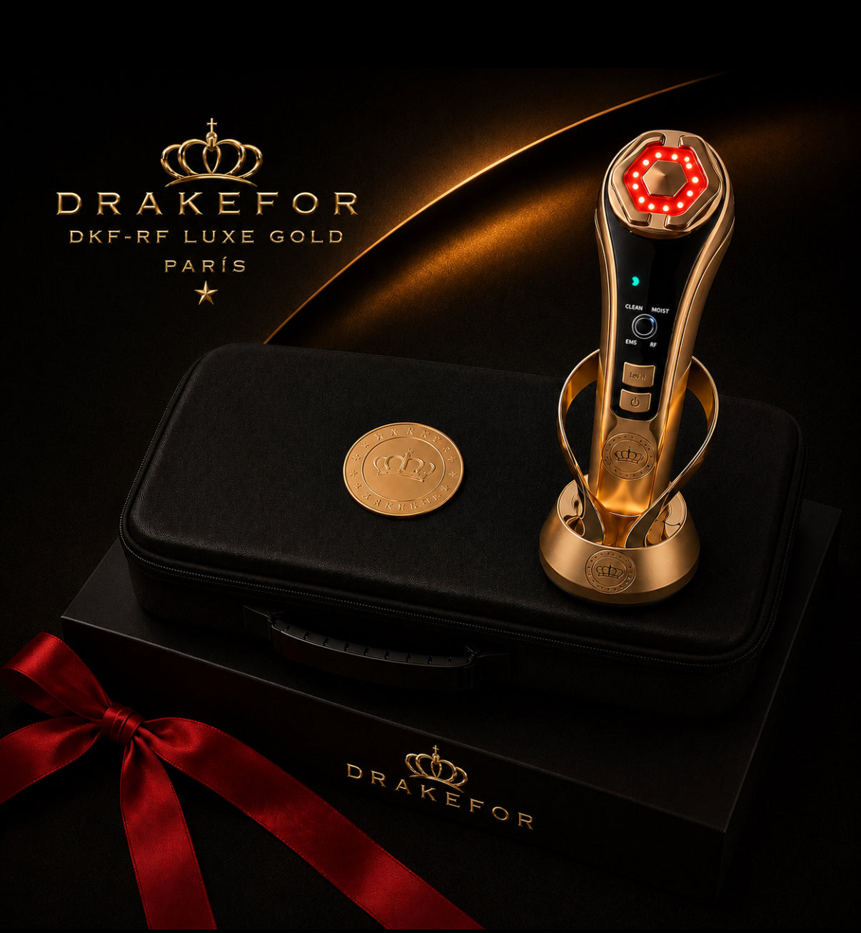Dispositivo de Radiofrecuencia de Lujo DKF RF Luxe Gold | Lifting Facial y Antiedad