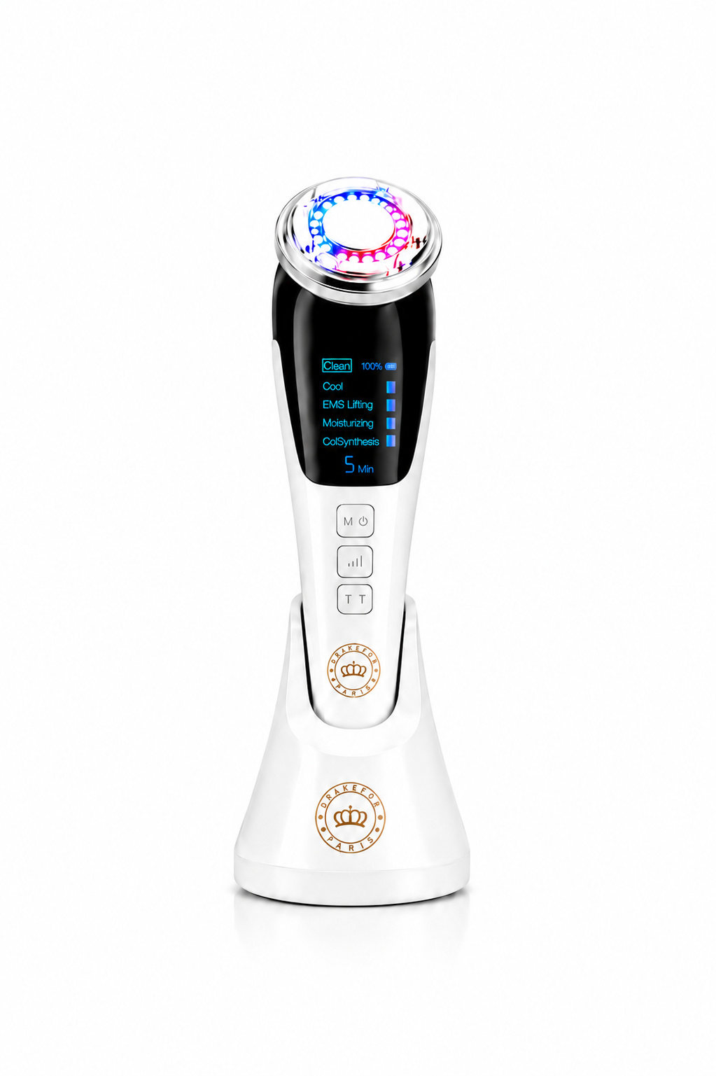 Lote 3 pz Drakefor DKF-QLINIQ A | Reestructurador Facial EMS + Iones + Fototerapia + Cremas Premium