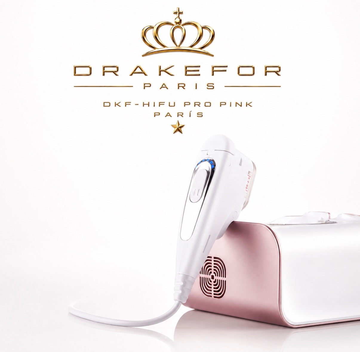 Máquina Profesional de Rejuvenecimiento Facial HIFU Drakefor DKF-HIFU SEMI PRO PINK