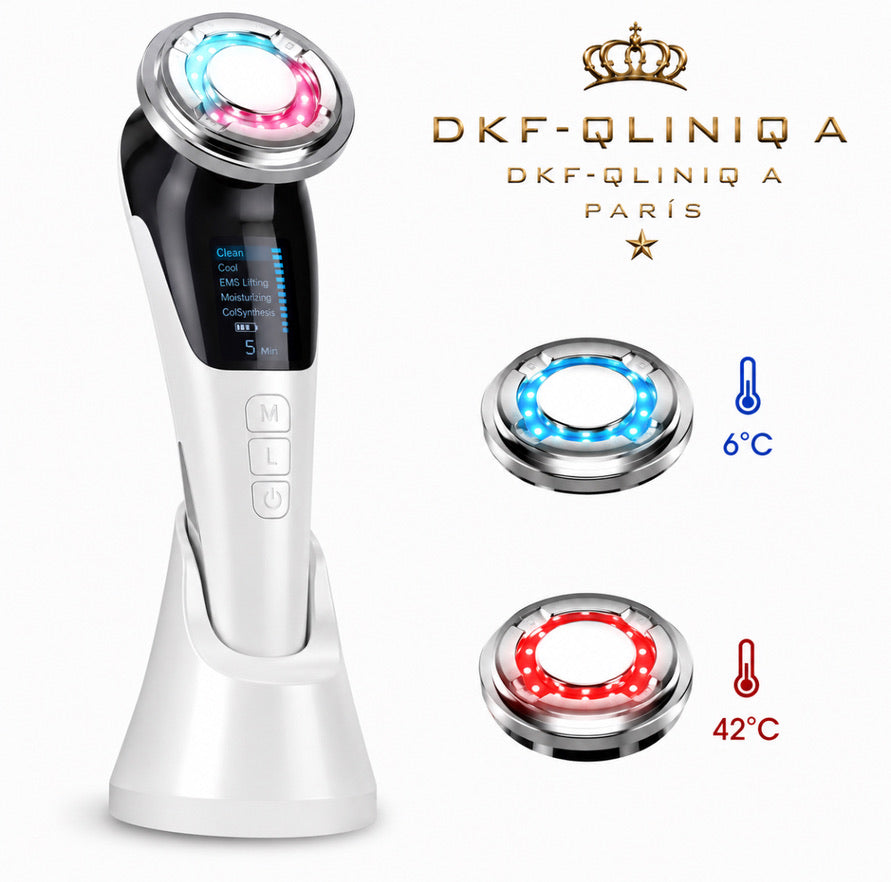 Lote 3 pz Drakefor DKF-QLINIQ A | Reestructurador Facial EMS + Iones + Fototerapia + Cremas Premium