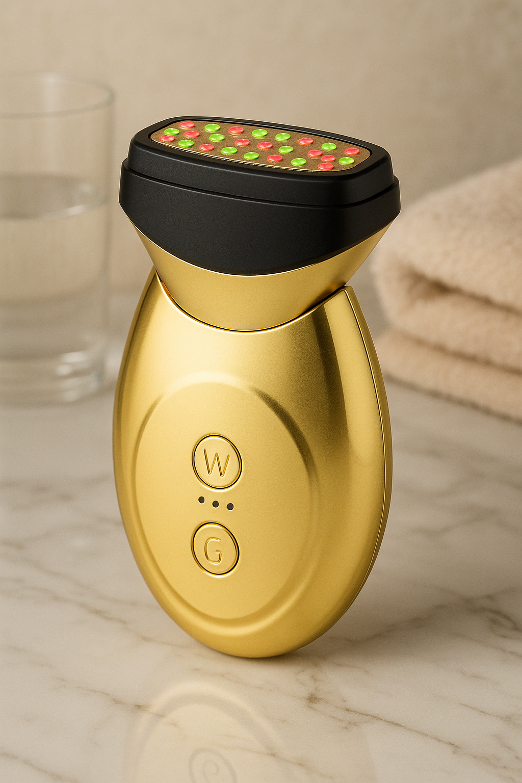 Masajeador Facial LED Rejuvenecedor con Microcorriente DKF-SAINT TROPEZ RADIO FRECUENCIA FACIAL LUXE Drakefor