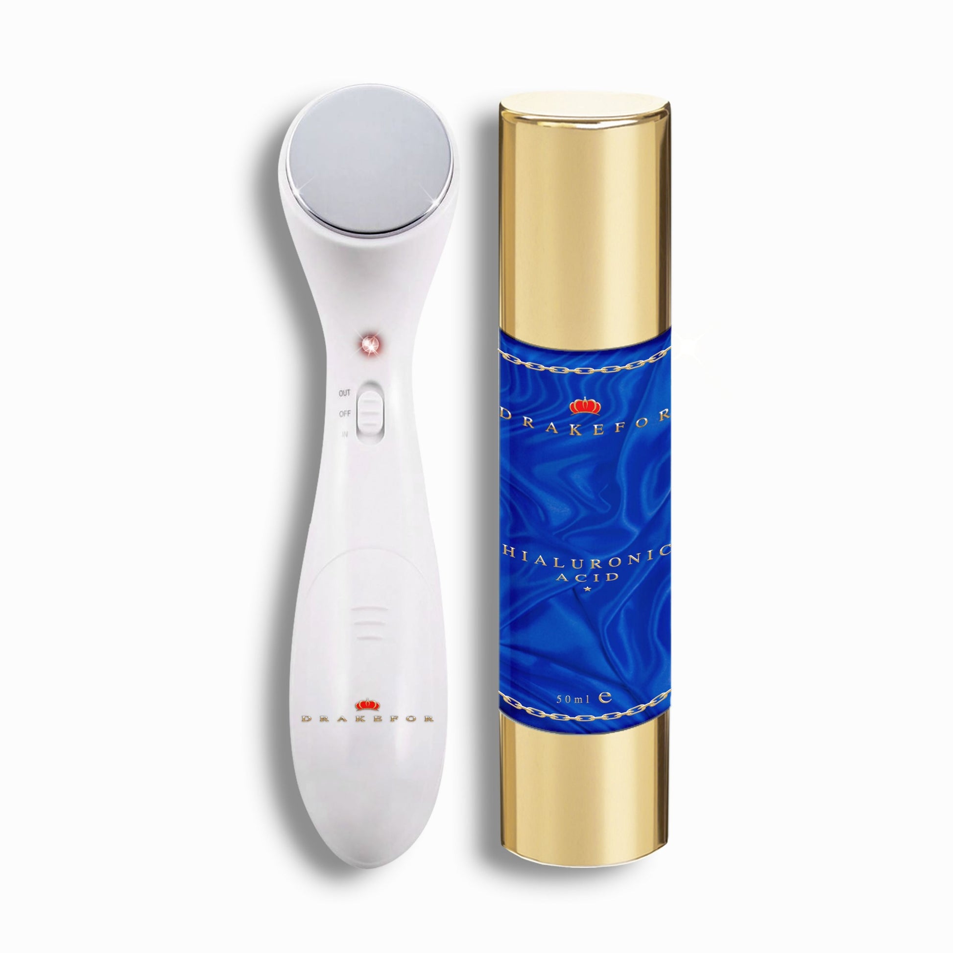 Lote de masajeador facial DKF-408 y Serum de ácido hialurónico Drakefor