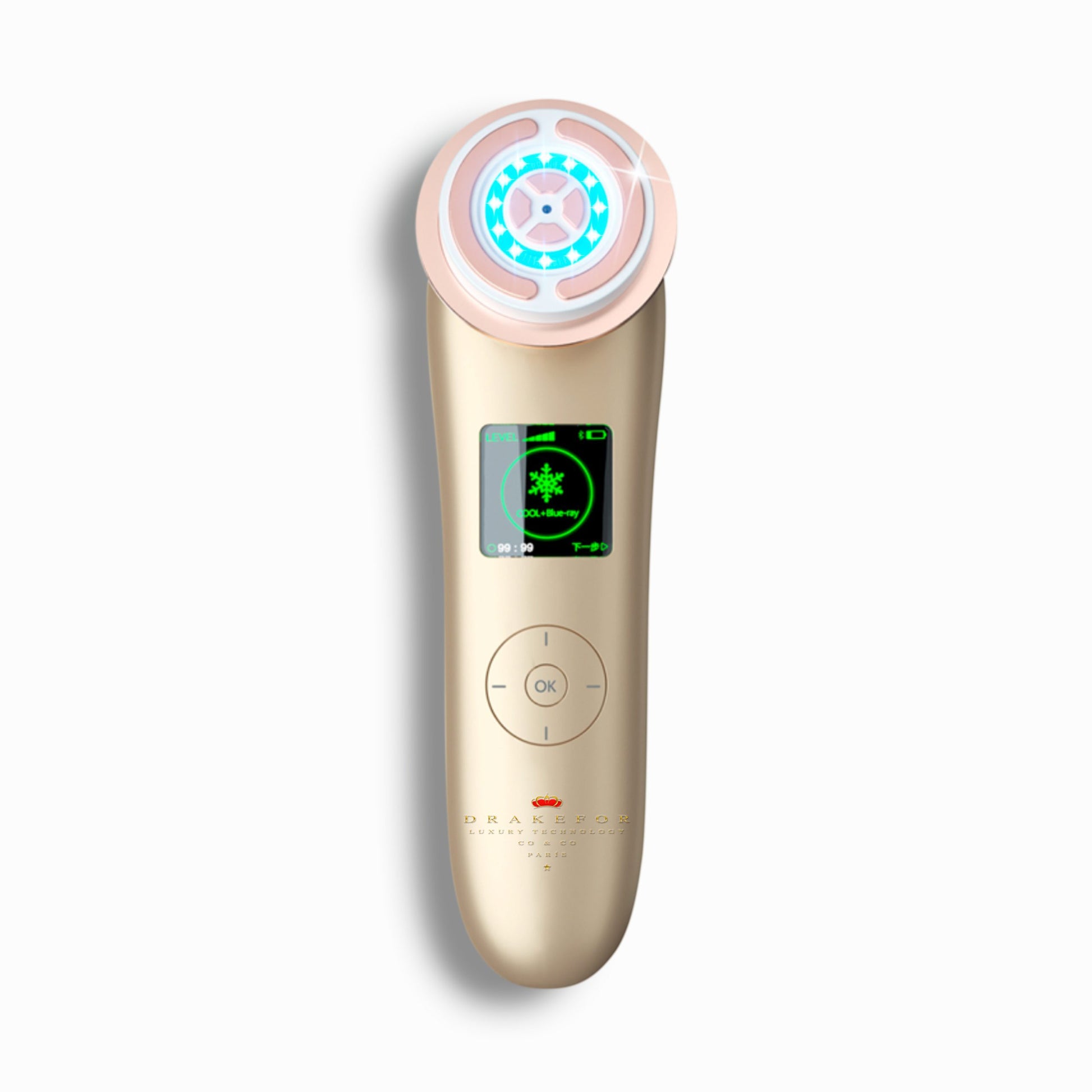 Dispositivo multifunción facial y corporal de belleza extrema por radio frecuencia Drakefor DKF-NANOSKIN INTELIGENT GOLD & APP
