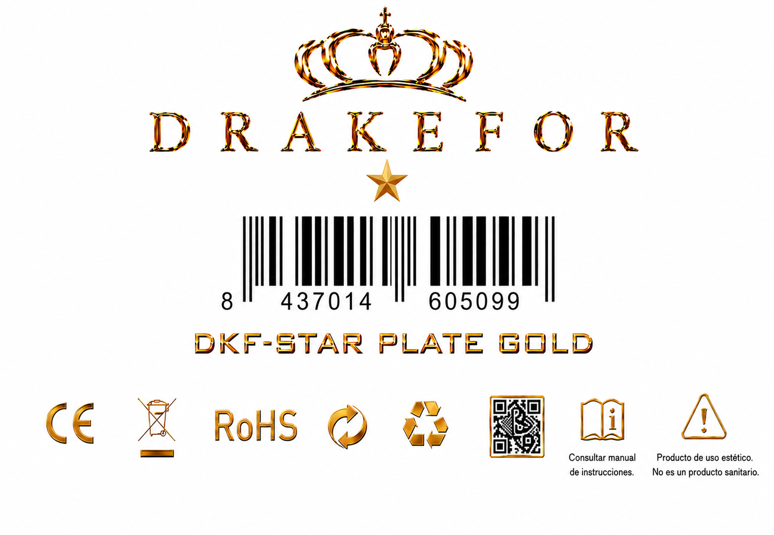 Dispositivo Belleza 7 en 1 DKF Star Plate Luxe | RF, EMS, Iones y Fototerapia Facial
