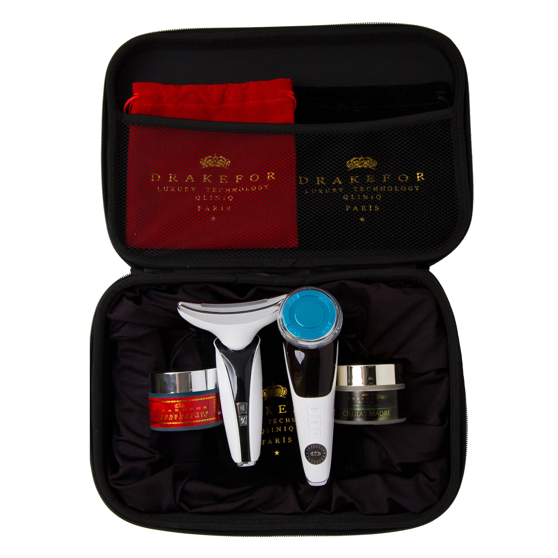 Lote  rejuvenecedor facial y retensador del cuello Drakefor DKF-QLINIQ DUPLO  4 pz