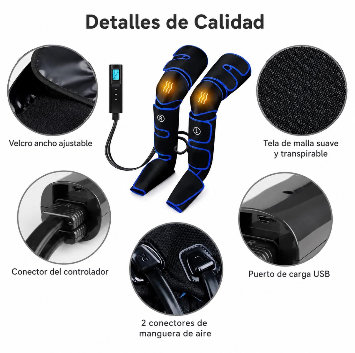 Presoterapia de piernas y calor en rodillas. DKF-PRESOTERAPIA SPA LUJO