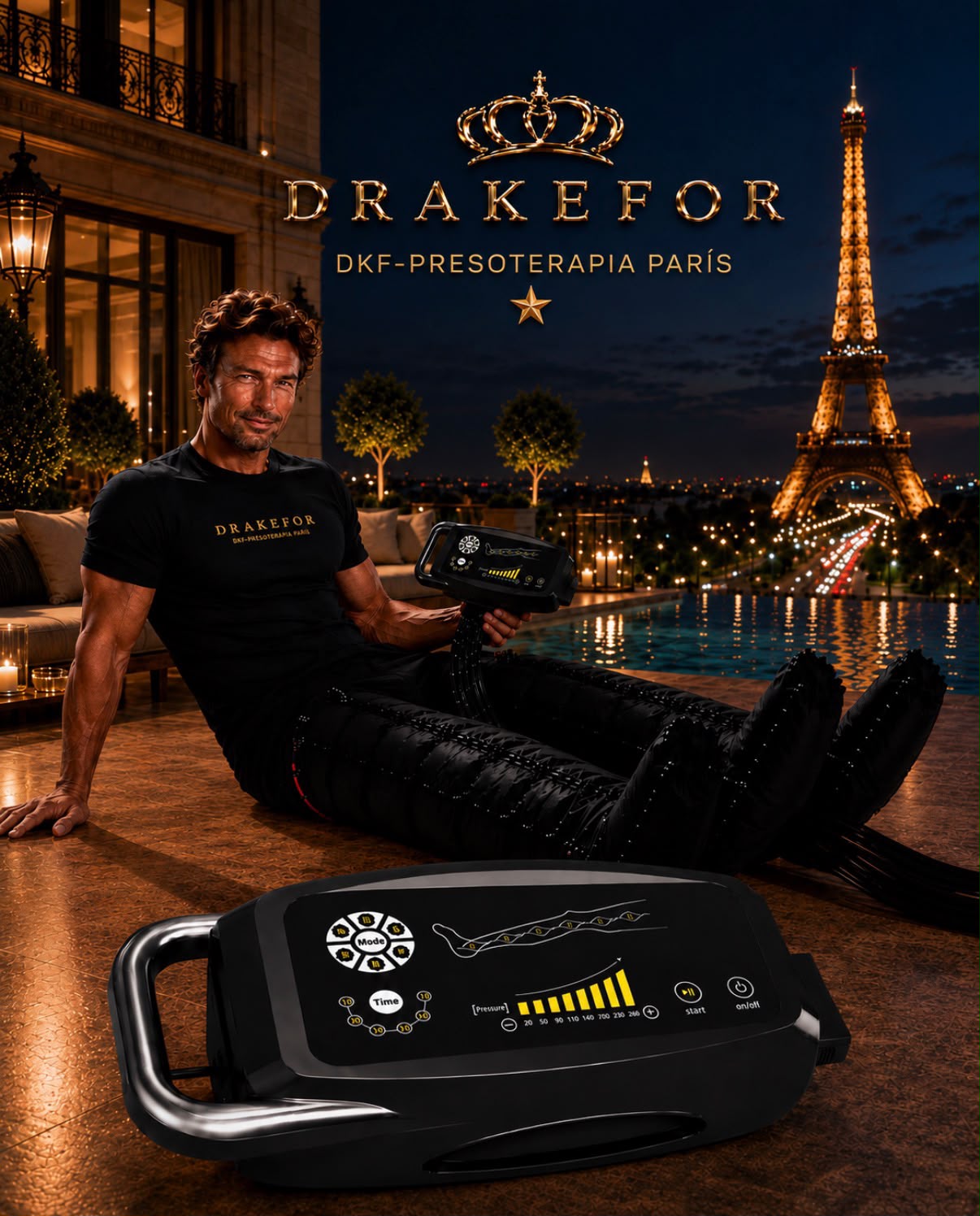 Presoterapia de masaje con compresión de aire y control por mando a distancia DKF-PRESOTERAPIA PARIS