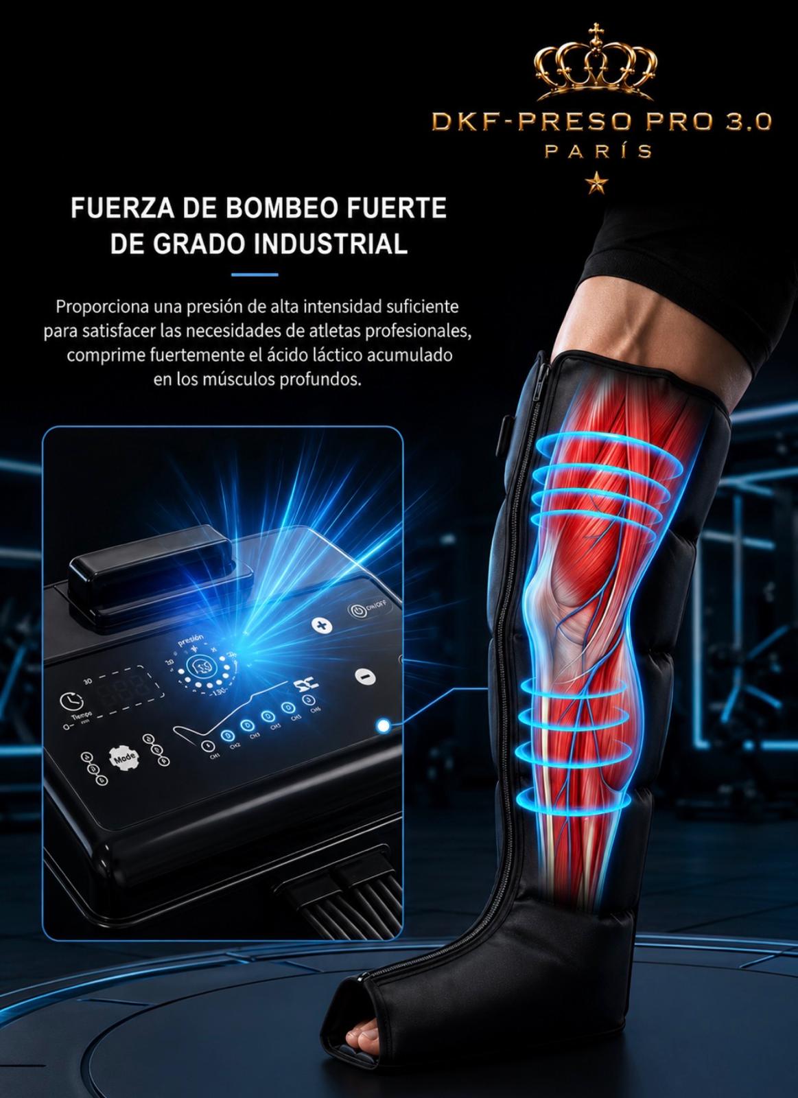 Professional pressotherapy device DKF-PRESSOTERAPIA PRO 3.0 with Drakefor remote control