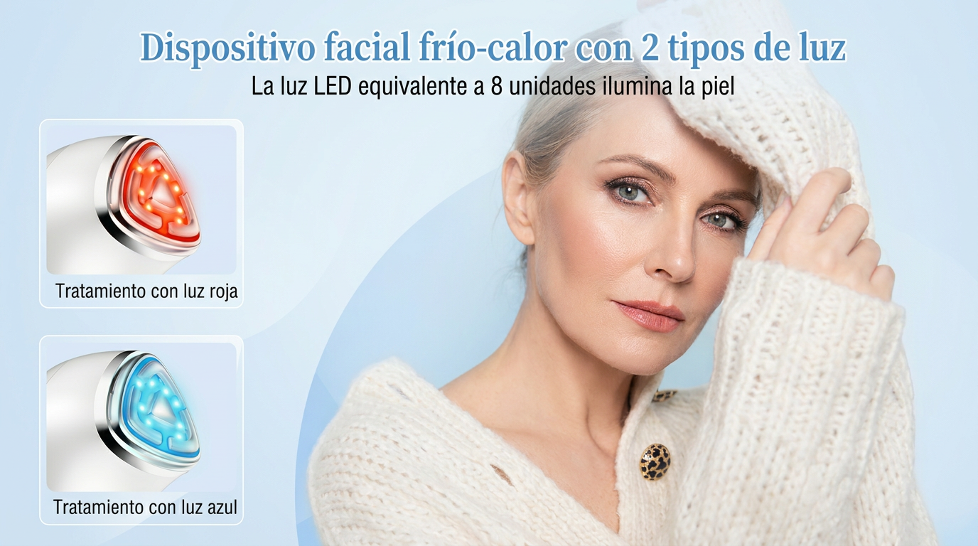 Dispositivo Facial Profesional 5D RF EMS LED - Tecnología Antiedad Premium Drakefor DKF-STAR WHITE
