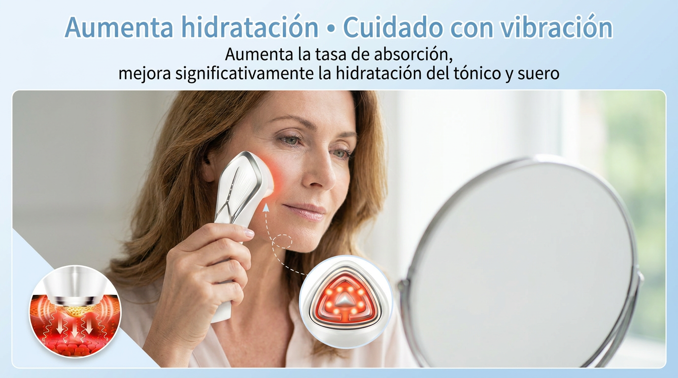 Dispositivo Facial Profesional 5D RF EMS LED - Tecnología Antiedad Premium Drakefor DKF-STAR WHITE