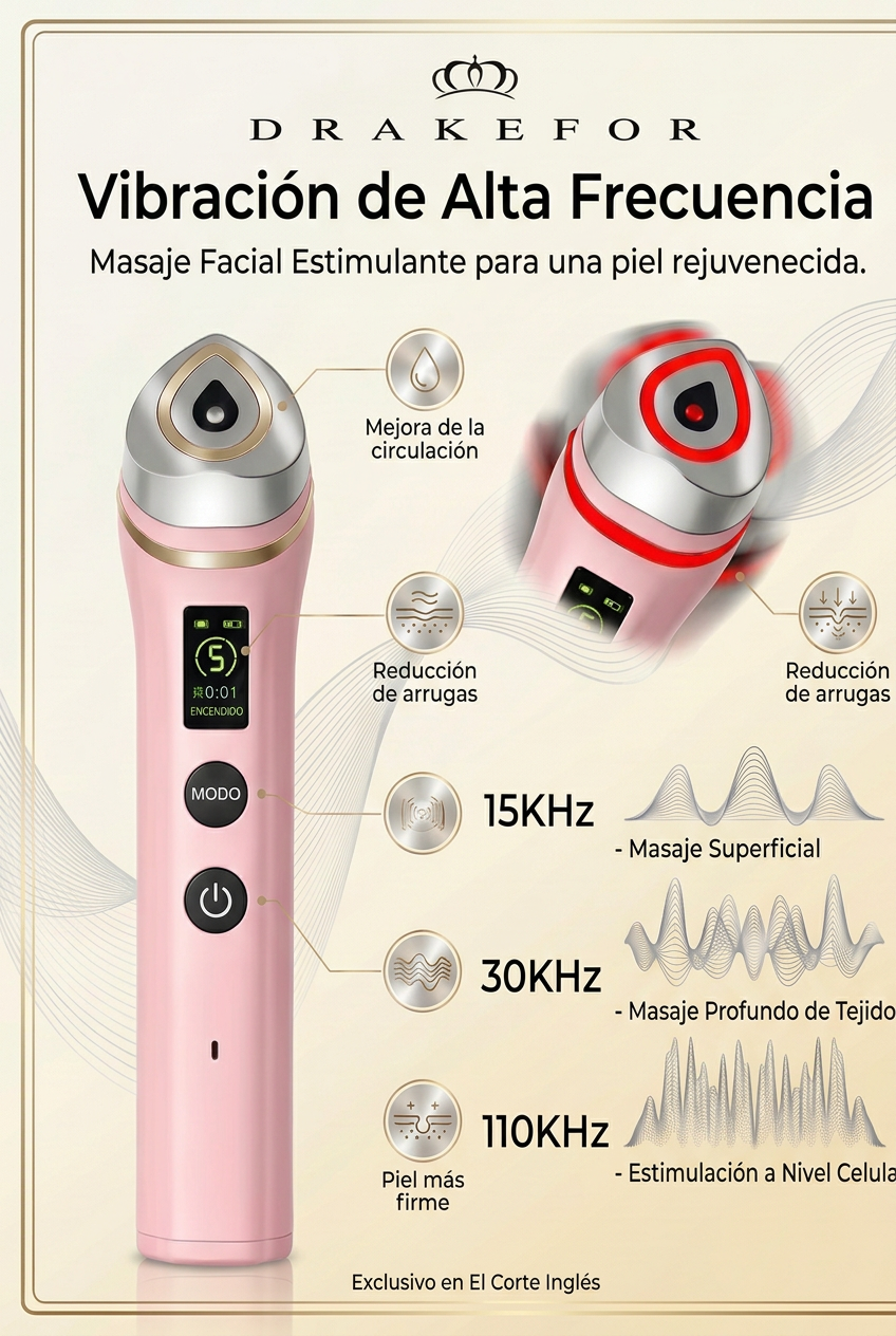 Ficha de vibración del dispositivo Drakefor Shak Rose en color rosa
