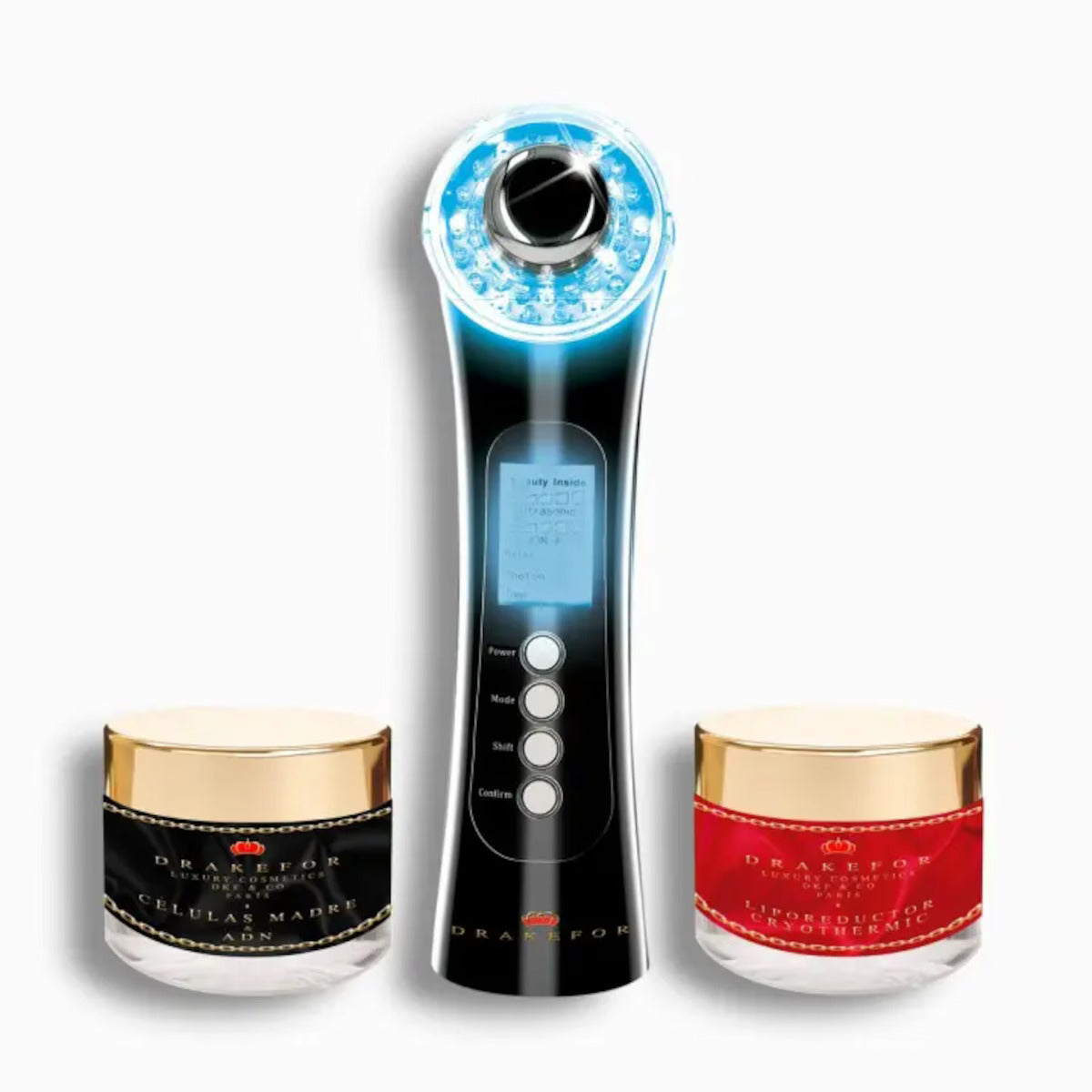Lote rejuvenecedor facial por ultrasonidos Drakefor DKF-480 BLACK  3 pz