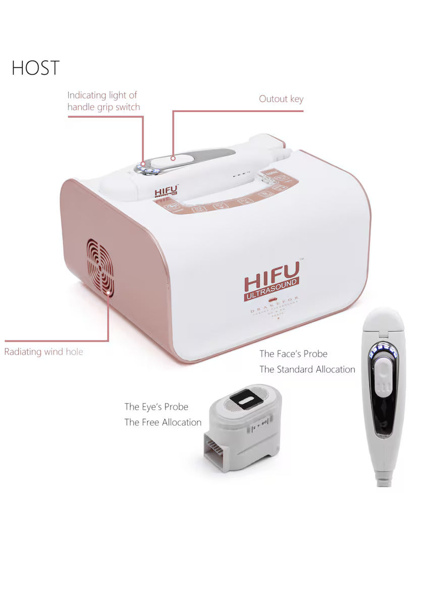 Maquina profesional de rejuvenecimiento intenso facial Drakefor DKF-HIFU SEMI PRO PINK