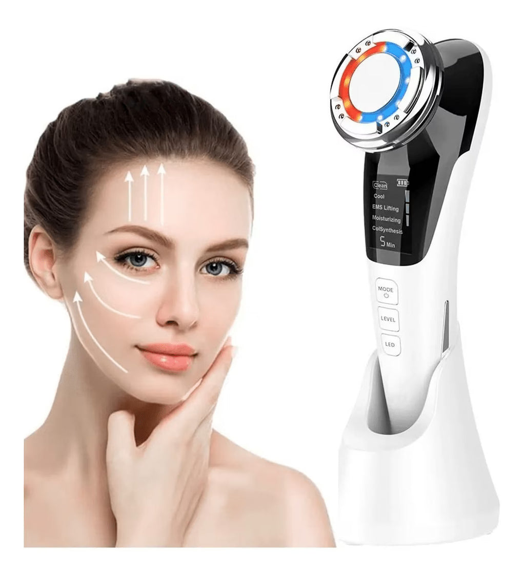 Lote 3 pz Drakefor DKF-QLINIQ A | Reestructurador Facial EMS + Iones + Fototerapia + Cremas Premium