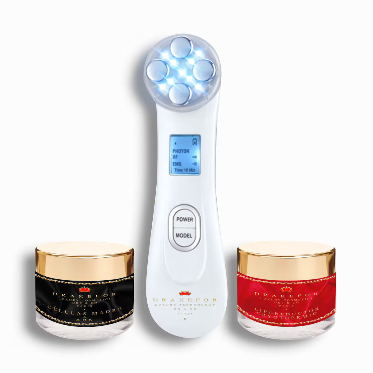 Lote Radiofrecuencia facial y corporal de belleza  Drakefor DKF-9905  3 pz