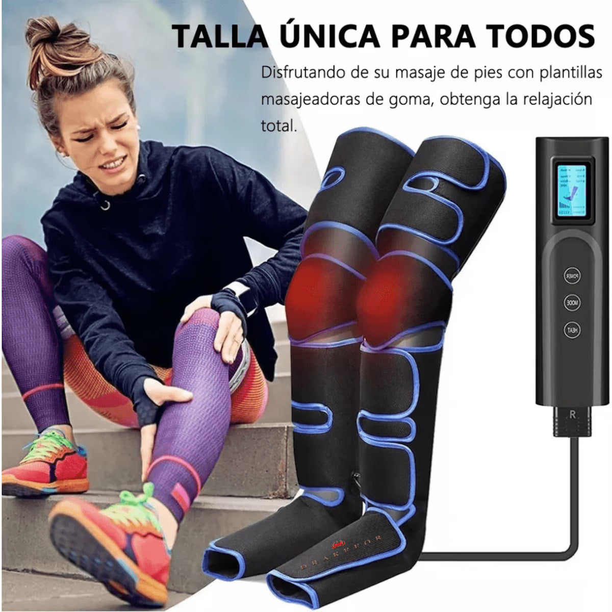 Presoterapia de piernas y calor en rodillas. DKF-PRESOTERAPIA SPA LUJO