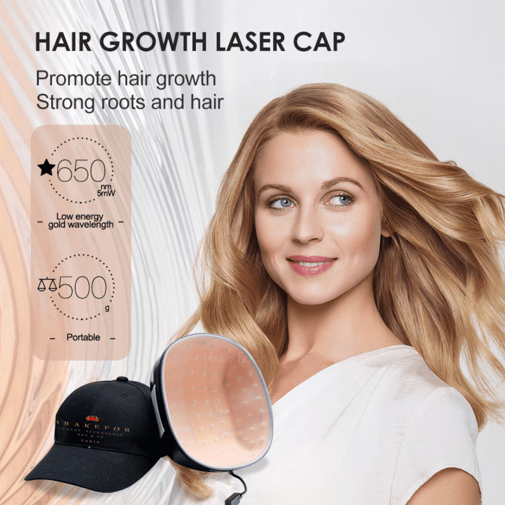 Gorra anticaída y refuerzo post operatorio capilar Drakefor mediante la emisión de 308 Micro láser